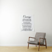 Mut Gedicht auf Band Wandteppich (Beispiel)