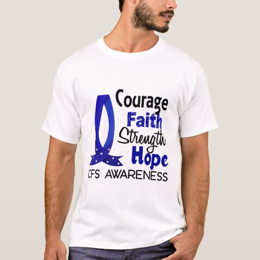 Mut-Glauben-Stärken-Hoffnung CFS- T-Shirt (Vorderseite)