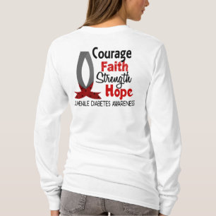 Mut-Glauben-Stärken-Hoffnungs-Jugenddiabetes T-Shirt