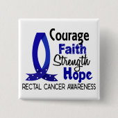 Mut-Glauben-Stärken-Hoffnungs-rektaler Krebs Button (Vorderseite)