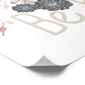 Mut haben, freundlich grau Peach Floral Poster (Ecke)