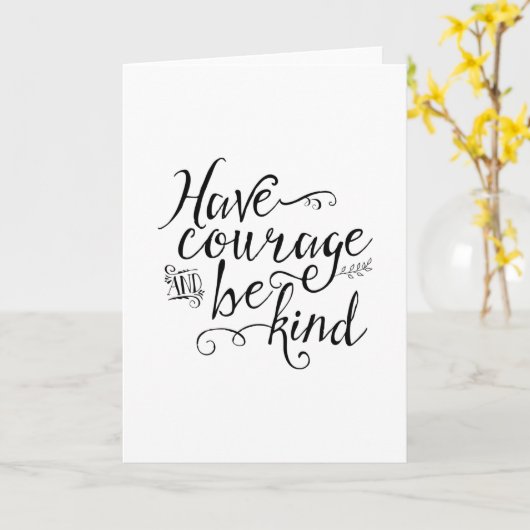 Mut haben und freundlich sein karte (Gelbe Blume)