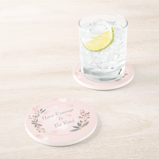 Mut haben und netter Aschenputtel-Untersetzer sein Getränkeuntersetzer (Seite)