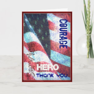 Mut - Held - Danke Veterans Day Karte