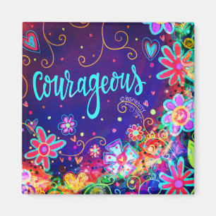 Mut Hübsch florale Inspiration Lila Magnet