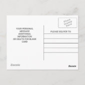 Mut, ich stehe auf deiner Seite Postkarte (Rückseite)