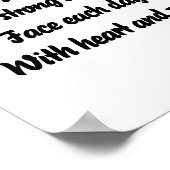 Mut inspirierendes Mini-Gedicht Poster (Ecke)