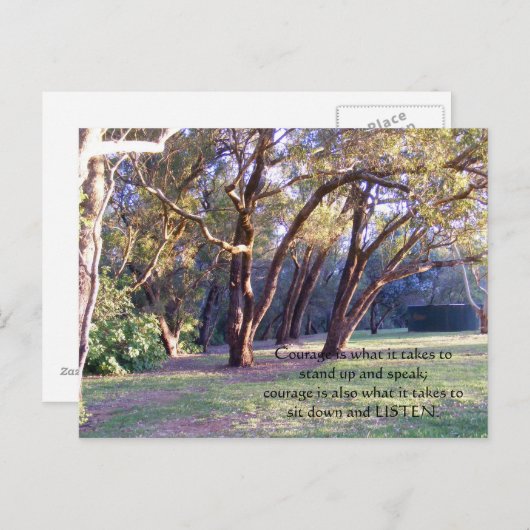 Mut is what it takes to stand up ... postkarte (Vorne/Hinten)