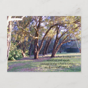 Mut is what it takes to stand up ... postkarte