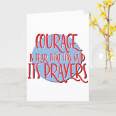 Mut ist Angst Erholung Slogan Jahrestag Karte (Gelbe Blume)