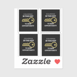 Mut ist der Schlüssel zu neuen Chancen Aufkleber