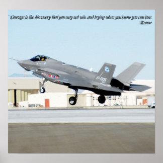 "Mut ist die Entdeckung, die du nicht gewinnen kan Poster