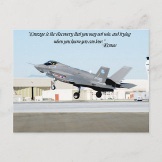 "Mut ist die Entdeckung, die du nicht gewinnen kan Postkarte