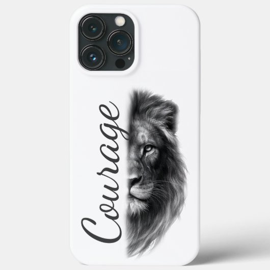 Mut Löwe Künstlerisch Minimal- Case-Mate iPhone Hülle (Rückseite)