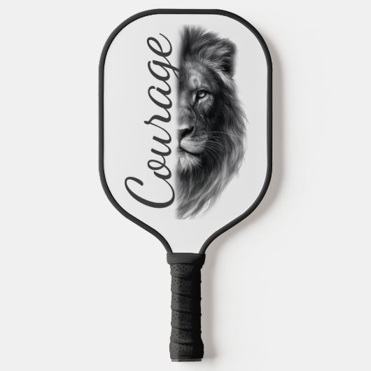 Mut Löwe Künstlerisch Minimal- Pickleball Schläger (Vorderseite)