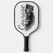 Mut Löwe Künstlerisch Minimal- Pickleball Schläger (Rückseite)