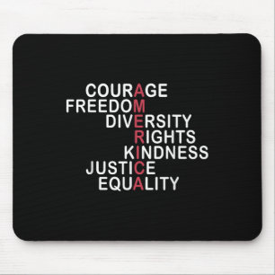 Mut Mutig Freiheit Vielfalt Rechte Freundlichkeit Mousepad