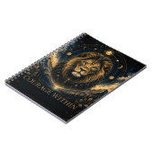 Mut notebook mit Löwen-Geist Motivationskraft Notizblock (Linke Seite)