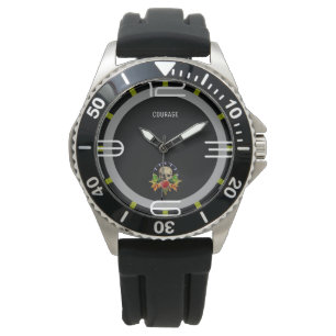 Mut-Rosen-Schädel Armbanduhr