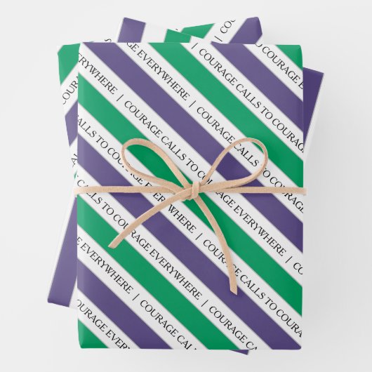 Mut ruft dazu auf, Feministinnen zu ermutigen, Pap Geschenkpapier Set (Beispiel)