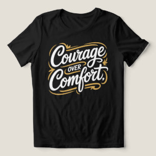 Mut-T-Shirt mit Kalligrafie-Schriftzug Tri-Blend Shirt