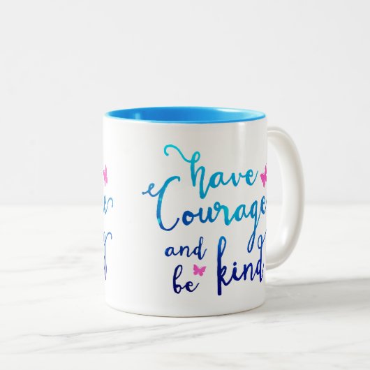 Mut-u. Güte-Kaffee-Tasse Zweifarbige Tasse (VorderseiteRechts)