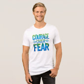 Mut über Angst Tri-Blend Shirt (Vorderseite voll)