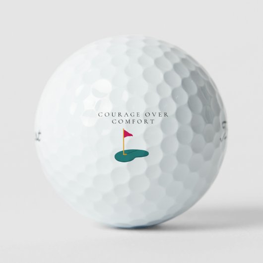 'Mut über Bequemlichkeit' Motivierend und stärkend Golfball (Vorderseite)