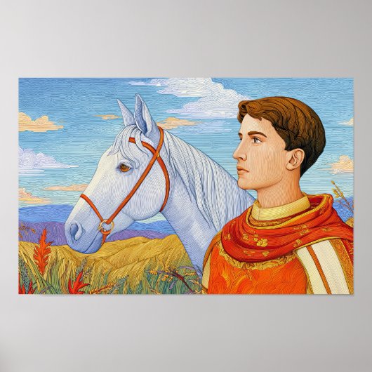 Mut und Mitgefühl: Heiliger Martin von Tours Poster (Vorne)