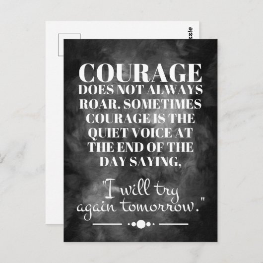 Mut verbreitet sich nicht immer postkarte (Vorne/Hinten)