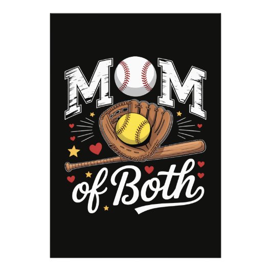 Mut von beiden Game Day Baseball Softball  Fotodruck (Vorne)