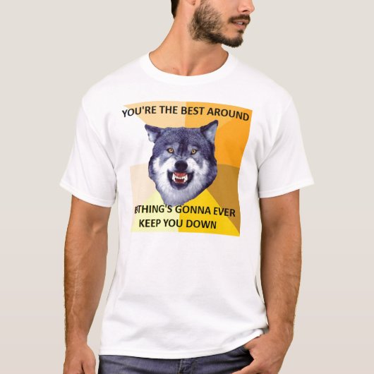 Mut-Wolf am besten herum T-Shirt (Vorderseite)