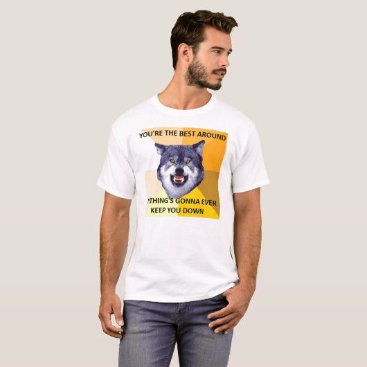 Mut-Wolf am besten herum T-Shirt (Vorne ganz)
