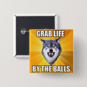 Mut-Wolf-Knopf Button (Vorne & Hinten)