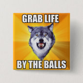 Mut-Wolf-Knopf Button (Vorderseite)