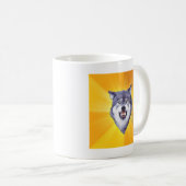 Mut-Wolf-Ratetierinternet Meme Kaffeetasse (VorderseiteRechts)