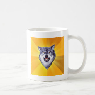 Mut-Wolf-Ratetierinternet Meme Kaffeetasse