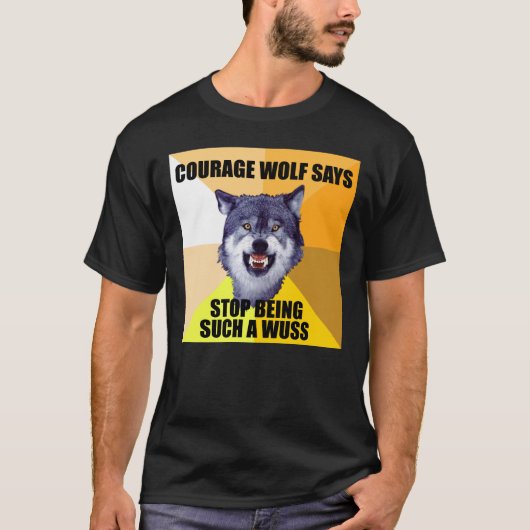 MUT-WOLF sagt T-Shirt (Vorderseite)
