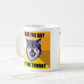 Mut-Wolf-Tasse (mit zwei Bildern) Kaffeetasse (Vorderseite Links)