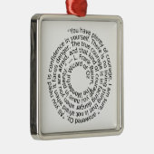 Mut-Zitat Ornament Aus Metall (Rechts)