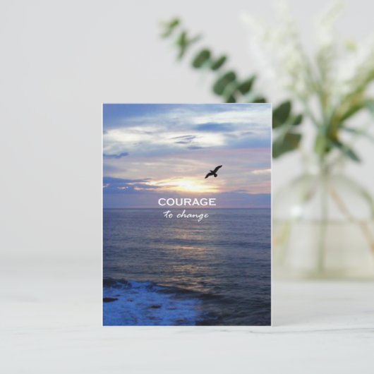 Mut zum Wandel Postkarte (Stehend Vorderseite)