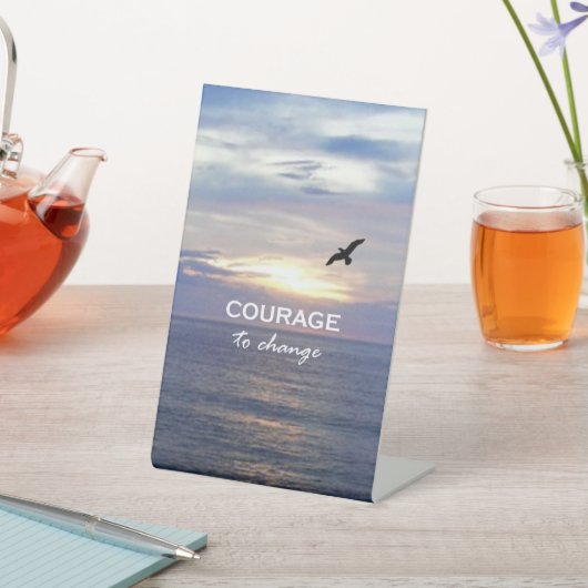 Mut zum Wandel Sockelschild (In SItu)