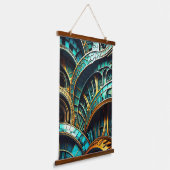 Mutant 4 wandteppich mit holzrahmen (Gewinkelt)