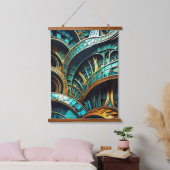 Mutant 4 wandteppich mit holzrahmen (Schlafzimmer)