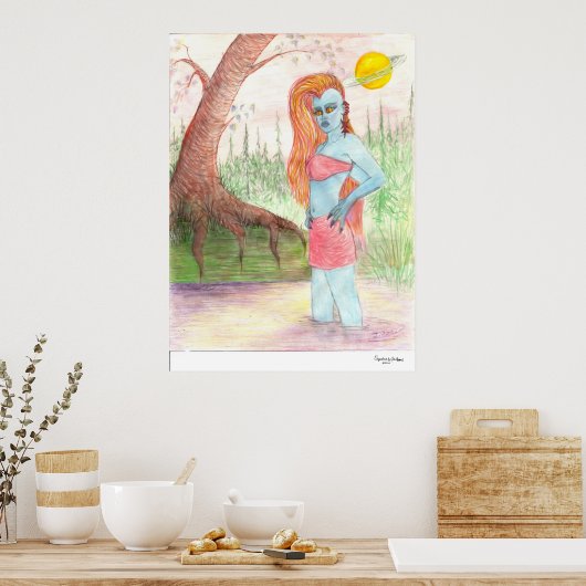 Mutant Anna Anastasia Original, Art Signature Poster (Küche)