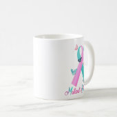 Mutant stark mit rosa/aquamarinem Band Kaffeetasse (VorderseiteRechts)