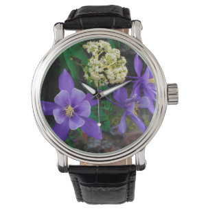 Mutante Akelei-Wildblumen Armbanduhr