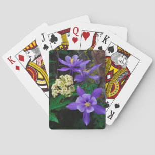 Mutante Akelei-Wildblumen Spielkarten