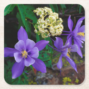 Mutante Wildblumen Rechteckiger Pappuntersetzer