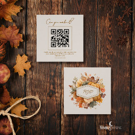 Mutation Florals Square UAWG Insert Card mit QR Co Quadratische Visitenkarte